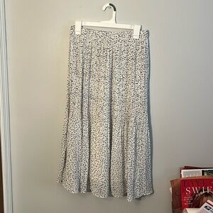 Midi Black and White Polka Dot Skirt